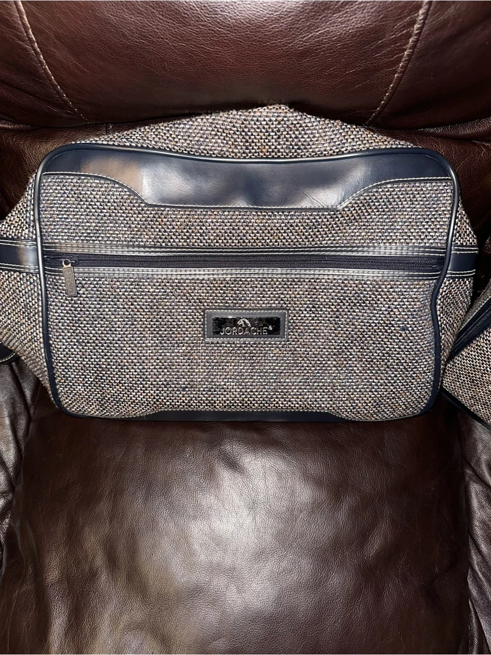 RARE FIND! Jordache Blue Tweed 3 piece Luggage Set. 90’s Vintage EUC!👀😯